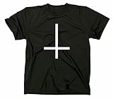 Inverted Cross Crucifix T-Shirt, 666, XL, schw