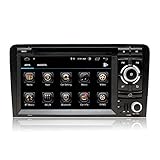 Android 10 Autoradio 7 Zoll Touchscreen Doppel Din Radio Navi für Audi A3 8P S3 RS3 2003-2012 mit CD DVD GPS GPS Navigation Bluetooth AM PM WiFi SWC DSP DAB+,2+32GB