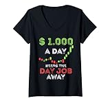 Damen Börse Trader Day Trading Aktienhandel Tagesjob T-Shirt mit V