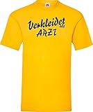 Shirtinstyle T-Shirt Karneval Verkleidet als Arzt Die Beste Verkleidung Farbe gelb, Größe XXL