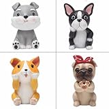 CANDX Hund Brillenhalter,Brillenhalter Tier aus Polyresin,Home Office Schreibtisch Cute Animal Brillenhalter Schwarz, Kinder Schüler, Gläser Aufbewahrung Geschenk (Orange)