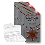 60x Rayovac Extra Advanced Gr. 312 + Aufbewahrungsbox für 2 Hörgeräteb