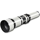 Walimex Pro 650-1300mm 1:8-16 CSC-Teleobjektiv für Samsung NX Objektivbajonett weiß (manueller Fokus, für Vollformat Sensor gerechnet, Filterdurchmesser 95mm, mit ausziehbarer Gegenlichtblende)