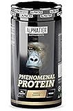 Eiweißpulver mit BCAA und EAA - Vanille 1300g - Eiweiß Pulver mit 88% Protein - Alphatier Phenomenal Proteinpulver - Sojaproteinisolat mit Aminosäuren - glutenfrei + lak