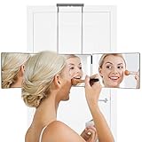 Herbst 3-Wege-Spiegel mit LED-Beleuchtung Trifold Spiegel 360 Grad Einstellbare mit Halterungen für Self-Haar-Schneiden Make-up Frisieren für Zuhause und Unterweg