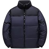 LLYYDS Herren Daunenjacke Mode Stehkragen Steppjacke Warm Verdicken Pufferjacke für Männer übergroß Loose Fit Übergangsjacke mit Reißverschluss und Tasche Herren Freizeitjacke Thermojack