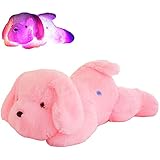 30CM Luminous Plüsch Hund Plüschtier, LED Leuchtend Kuschelhund Stofftier Plüsch Hündchen Kuscheltier Plüschtiere PlüschKissen mit LED Licht Tierspielzeug Plüsch Spielzeug Geschenk für Kinder,F