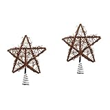 Generic 2 Stücke Weihnachtsbaum Topper Stern Dekoration Ratten Weihnachten Dekor Baum Dekorationen Baum Topper S