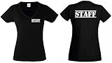 Staff Damen T-Shirt Ordner Crew Shirt beidseitig bedrucktS
