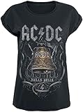 AC/DC Hells Bells Frauen T-Shirt schwarz 3XL 100% Baumwolle Band-Merch, B