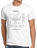 CottonCloud Blaupause Ward Herren T-Shirt Legends League, Größe:M, Farbe:Weiß