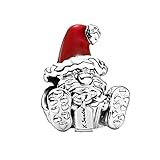 Pandora 925 Sterling Silber Anhänger Diy Neue Perlen Sitzend Weihnachtsmann Geschenk Charm fit Original Armband Weihnachtsschmuck