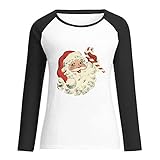 Damen V-Ausschnitt Langarmshirt Tunika Bluse Obertail T-Shirt mit Rü
