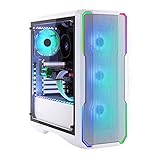 BitFenix Enso Mesh Case EATX für PC Gaming, 4 ARGB, vorinstallierte Lüfter, Weiß