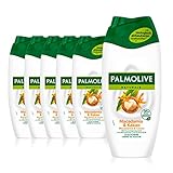 Palmolive Duschgel Naturals Macadamia & Kakao, 6 x 250ml - Cremedusche mit Feuchtigkeitsmilch und Macadamia- & Kakao-D