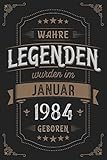 Wahre Legenden wurden im Januar 1984 geboren: Vintage Geburtstag Notizbuch - individuelles Geschenk für Notizen, Zeichnungen und Erinnerungen | liniert mit 100 S