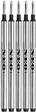 Nachfüllen des Stifts Kompatibel mit Mont Blanc Rollerball Kugelschreibern: Solitaire, Noblesse, Generation, Scent, Bohème, Classic und StarWalker, Jinhao, Gullor Rollerball Pen (5 x SCHWARZ)