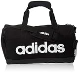 adidas Herren Linear Duffelbag, Black/Black/White, One S