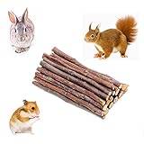 Barley Ears Natürliche Apfelstäbchen, Kaninchen Kauspielzeug Hamster Kau-Stäbchen Zähneknirschen Spielzeug, Haustier Kausnacks, Kaninchen Hamster Guinea Ratte Gerbil Kleintiere Spielzeug (300g)…