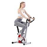 WJFXJQ Übung Schlank Faltrad, Stationary Cycle Indoor Liegerad, Compact Magnetic Upright for Haus mit App Programm & Tw