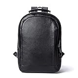 Mode Lederrucksack Handgemachte Unisex Vintage Rucksack for eine Tasche for Laptop bis 13 Zoll, Vogue, DAKSL (Color : Black, Size : One Size)