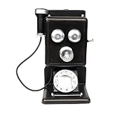 Telefon Vintage Eisen -Handy, Schnüre Telefon, Desktop Festnetzhelender Telefon Vintage European Style Rotary Iron Corded Telefon für au Hause (21x15x31cm)