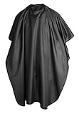 TRIXES Friseurumhang Schwarz Ganzkörperansicht Cape Unisex Professionelle Friseure Kleid für Hair Styling Schnitte und Farben, Friseur Umhäng