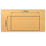 Bümö® stabile Tischplatte 2,5 cm stark - DIY Schreibtischplatte aus Holz | Bürotischplatte belastbar mit 120 kg | Spanholzplatte in vielen Formen & Dekoren| Platte für Büro, Tisch & mehr (Rechteck: 160 x 80 cm, Buche)