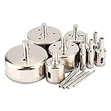Bohrer 14Pcs / Set 3-70mm Diamantbeschichtete Lochsäge Bohrer Cutter Für Glas Marmor Fliesen Diamant Glas Lochö