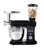 Petra Electric Küchenmaschine Multi MK 12.07 mit 5,5L Edelstahlschüssel und Kochfunk