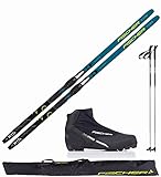 Fischer Langlaufski Comfort Cruiser 174cm + Bindung + Schuhe + Stöcke + Skisack