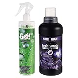 SIBEARIAN Akturu Bundle Set Imprägnierspray + Waschmittel für Sportbekleidung, Jacken, Zelt, Textil - wasserabweisend, geruchsfrei, antibakteriell & erhält Impräg