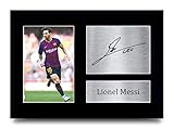 HWC Trading Lionel Messi A4 Ungerahmt Signiert Gedruckt Autogramme Bild Druck-Fotoanzeige Geschenk Für Barcelona Fußball F