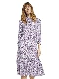 TOM TAILOR Damen 1025324 Midi-Blusenkleid mit Blumenmuster, 27264-Offwhite Floral Design, 36