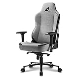 Sharkoon Skiller SGS40 Gaming Stuhl, Schwarz/Grau, mit atmungsaktiven Stoff-Überzug, b