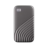 WD My Passport SSD 1 TB mobiler SSD Speicher (NVMe-Technologie, USB-C und USB 3.2 Gen-2 kompatibel, Lesen 1050 MB/s, Schreiben 1000 MB/s) dunkelg