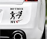 20cm! Hochwertiger Auto-Aufkleber Sticker Wohnmobil Wohnwagen Abenteuer Urlaub Wandern WOMO WOWA Camping Don`t Touch My Gitarre rot J76 UV&Waschanlagenfest D