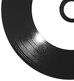 MP-Pro Vinyl CD-R Printable Weiß Inkjet Bedruckbare CD Rohlinge Schwarz 80min/700MB Schallplatte Vinyl Optik in CD Hüllen aus Papier mit Folienfenster (25 Stück)