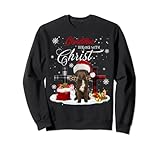 Weihnachten beginnt mit Christus Lagotto Romagnolo Xmas Cross Sw