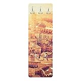 Bilderwelten Garderobe Garderobenpaneel Fiery Siena Beige 139 x 46