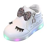 LED Kinderschuhe 20 Mädchen Leuchtende Schuhe Jungen Turnschuhe Mit Reißverschluss Sportschuhe Kinder Freizeitschuhe Rutschfest Turnschläppchen B