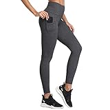 SIMIYA Damen Leggings, Lang Frauen Sporthose, Stretch und Hohe Taille, 1 Pack(Grau, M)