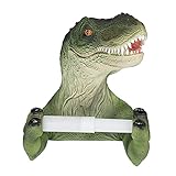 DSPKOhG Toilettenpapierhalter Ohne Bohren mit Ablage, klorollenhalter Selbstklebend WC Rollenhalter Wandhalterung Klopapierhalter Dinosaurier Gewebehalter Toilettenpapierhalter Badezimmer Lagerung
