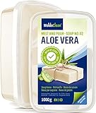 Glycerinseife transparent mit Aloe Vera zum Selber machen - 1kg für Kinder & Erwachsene Verpackung Mikrowelle geeig