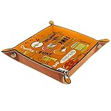 Valet Tray Leder Organizer Musikinstrument Rock Jazz Druck Controller Schlüssel Uhren Münzen Schmuck Aufbewahrungsbox für Nachttisch Kommode Schreibtisch Zuhause Küche Bü