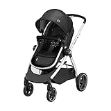 Maxi-Cosi Zelia Buggy, sehr leichter und praktischer 2-in-1 Kinderwagen, der Sitz wandelt sich in eine Babywanne, nutzbar ab der Geburt bis ca. 4 Jahre, (max. 22 kg), Essential Black