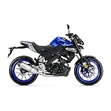 Auspuffanlage LeoVince Komplettanlage SBK LV ONE EVO, Edelstahl, Carbon Kappe, 1/1, mit Zulassung für Yamaha MT-125 / YZF-R125