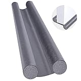 Ulikey Zugluftstopper für Türen, Zuschneidbarer Luftzugstopper, Windstopper mit Doppeldichtung, Türdichtung für Türbodendichtung vor Luftzug und Lärm, 92cm Zuschneidbar Waschbar (Grau)