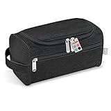 GO!elements® Smart Kulturbeutel Männer Kulturtasche zum Aufhängen Herren & Damen | Kosmetiktasche Männer Frauen für Koffer & Handgepäck | Waschtasche Reise-Tasche, Farbe:Schw