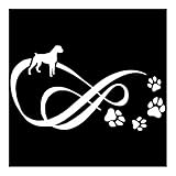 Aufkleber 18.4x10.2CM Boxer Hundetatzen-Druck Kreative Mode-Körper-dekorative Aufkleber Autozubehör Schwarz/Silber C6-1080 YIJIAN (Color : Silver)